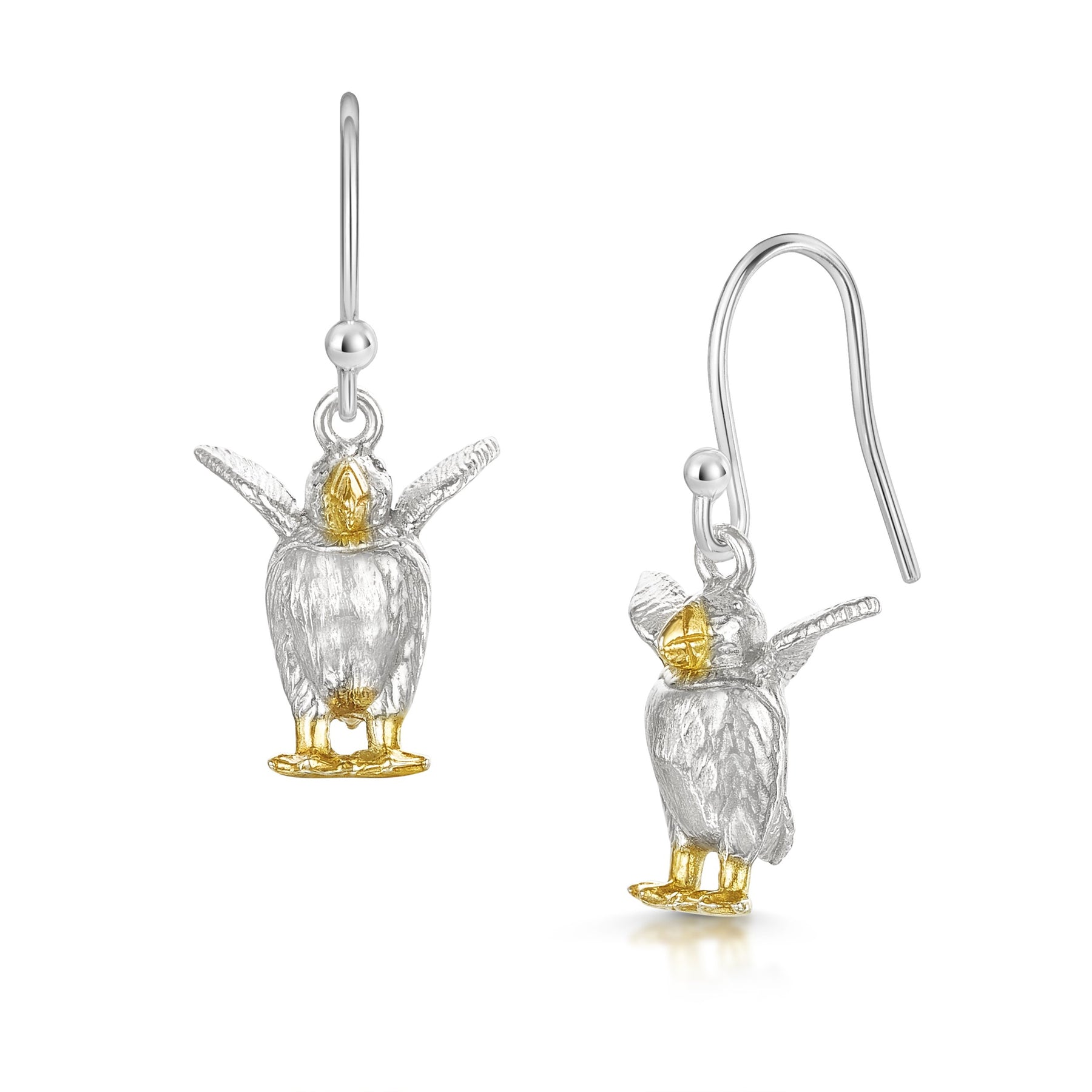 Flapping puffins earrings