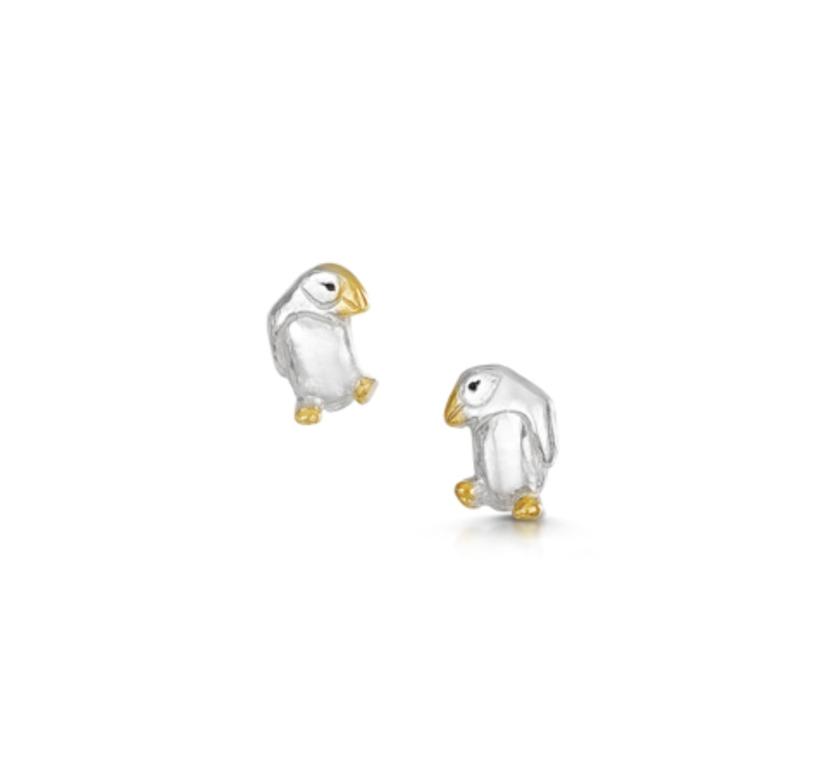 Puffin stud earrings