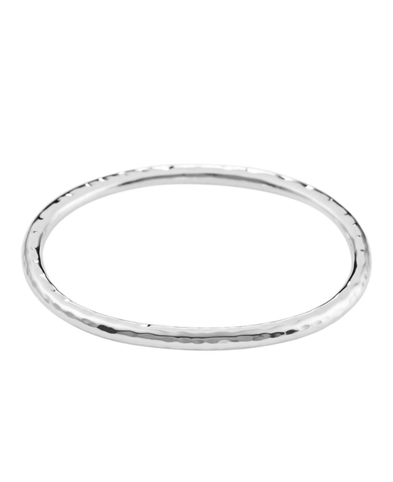 Hammered pull over bangle