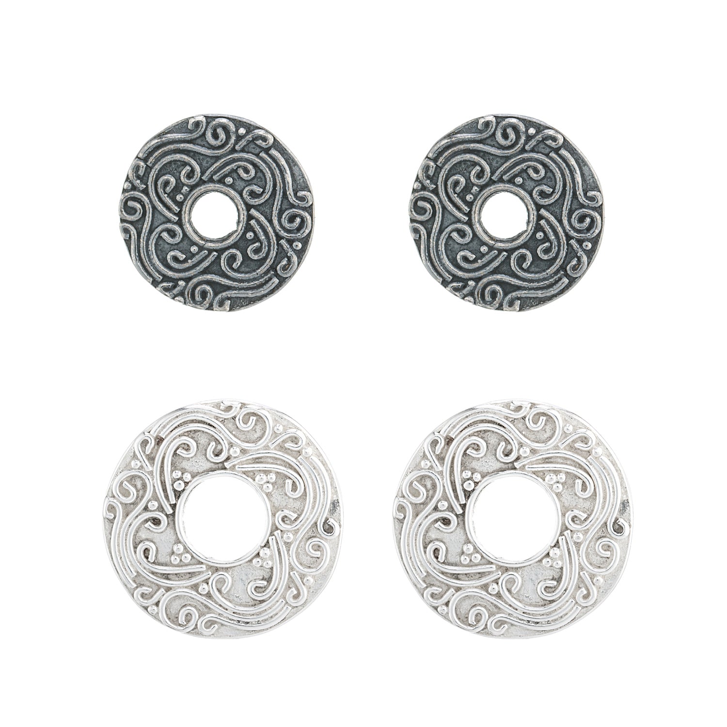 Viking spirals ear studs
