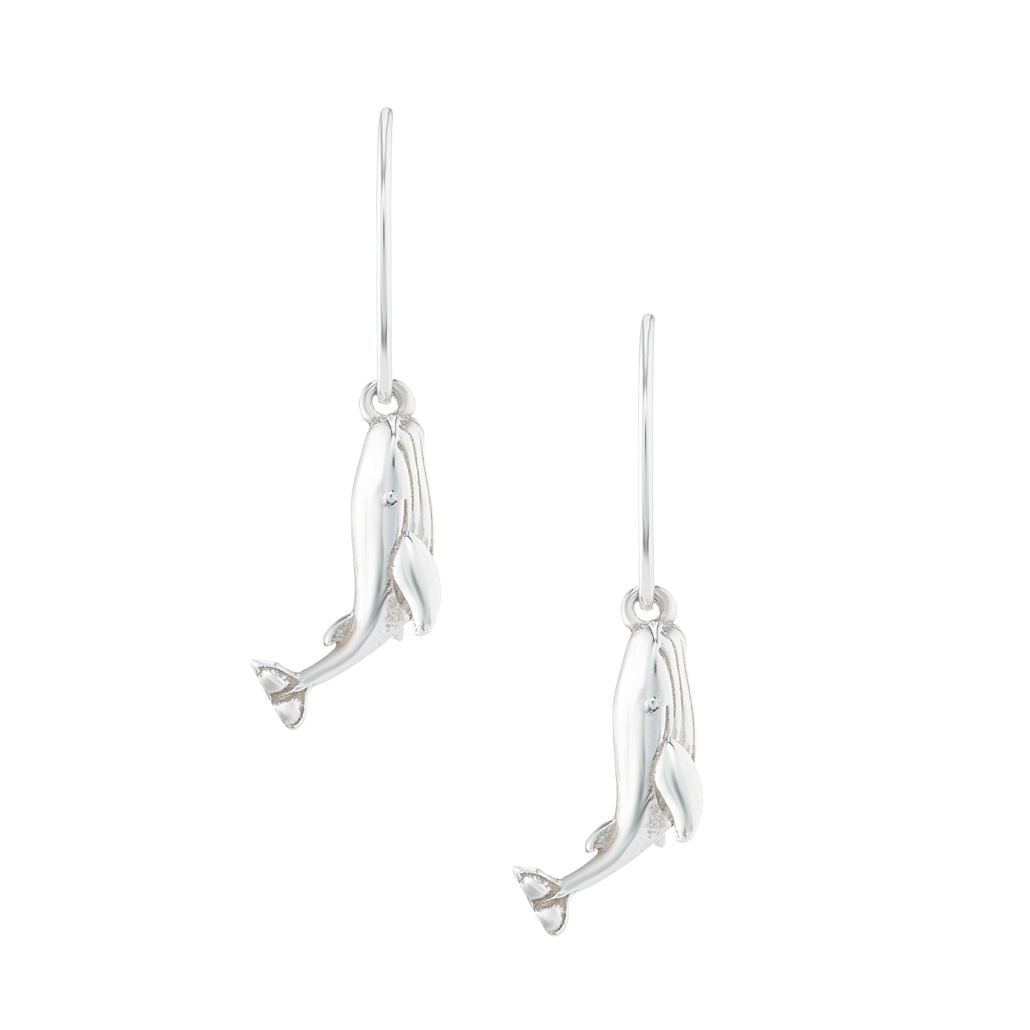 Whale drop earrings