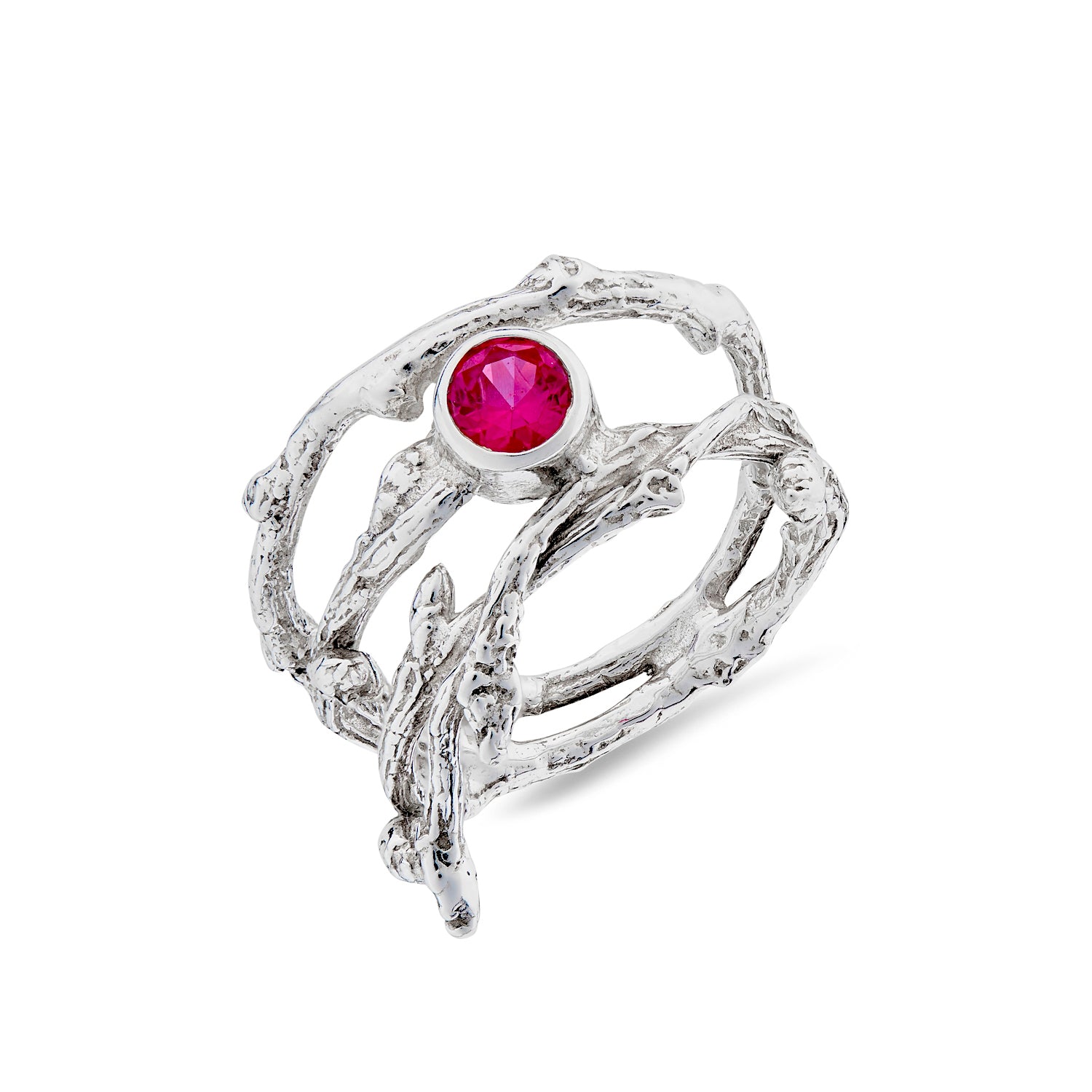 Twig birthstone ring