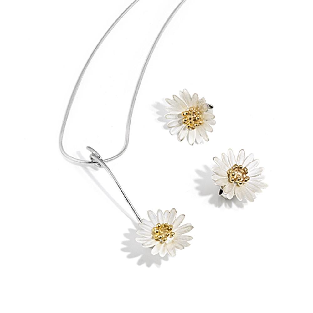 Sterling Silver Daisy Set