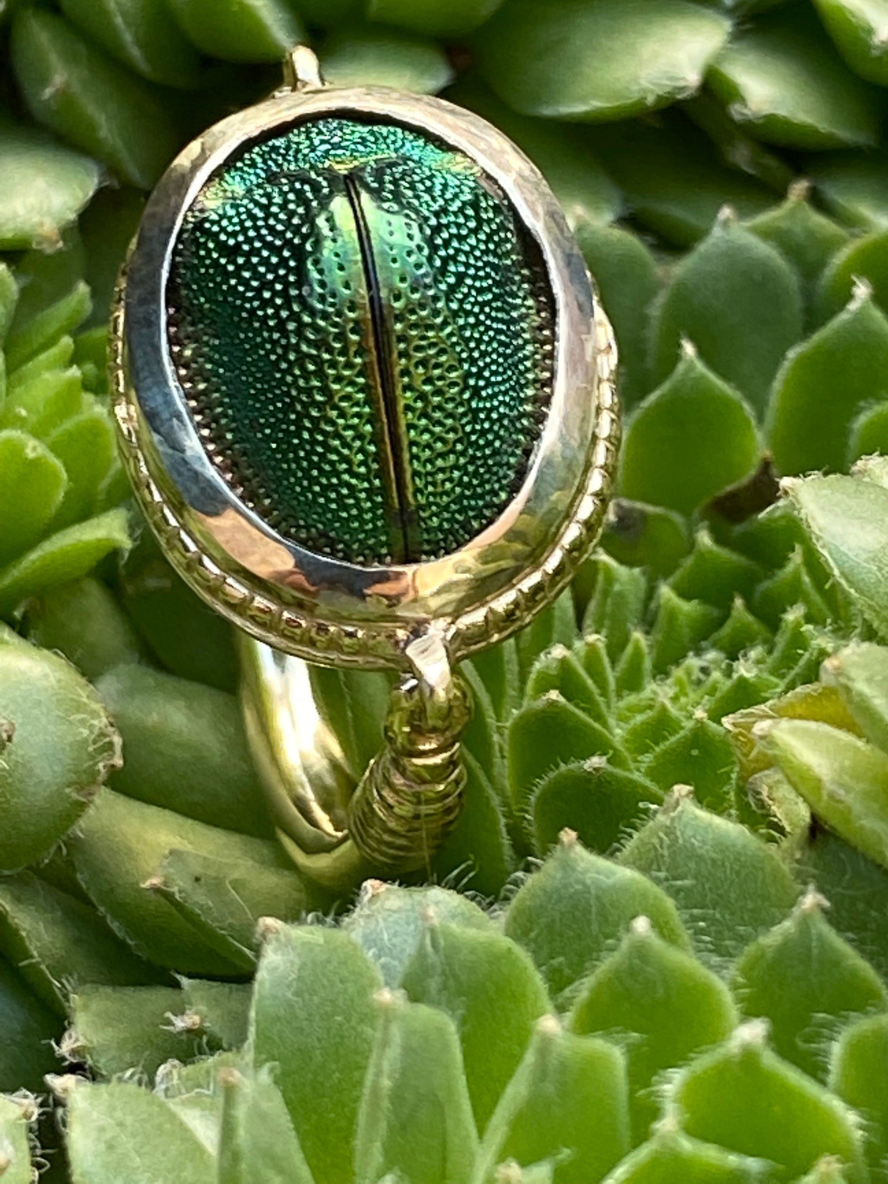 18ct gold Scarab Beetle ring