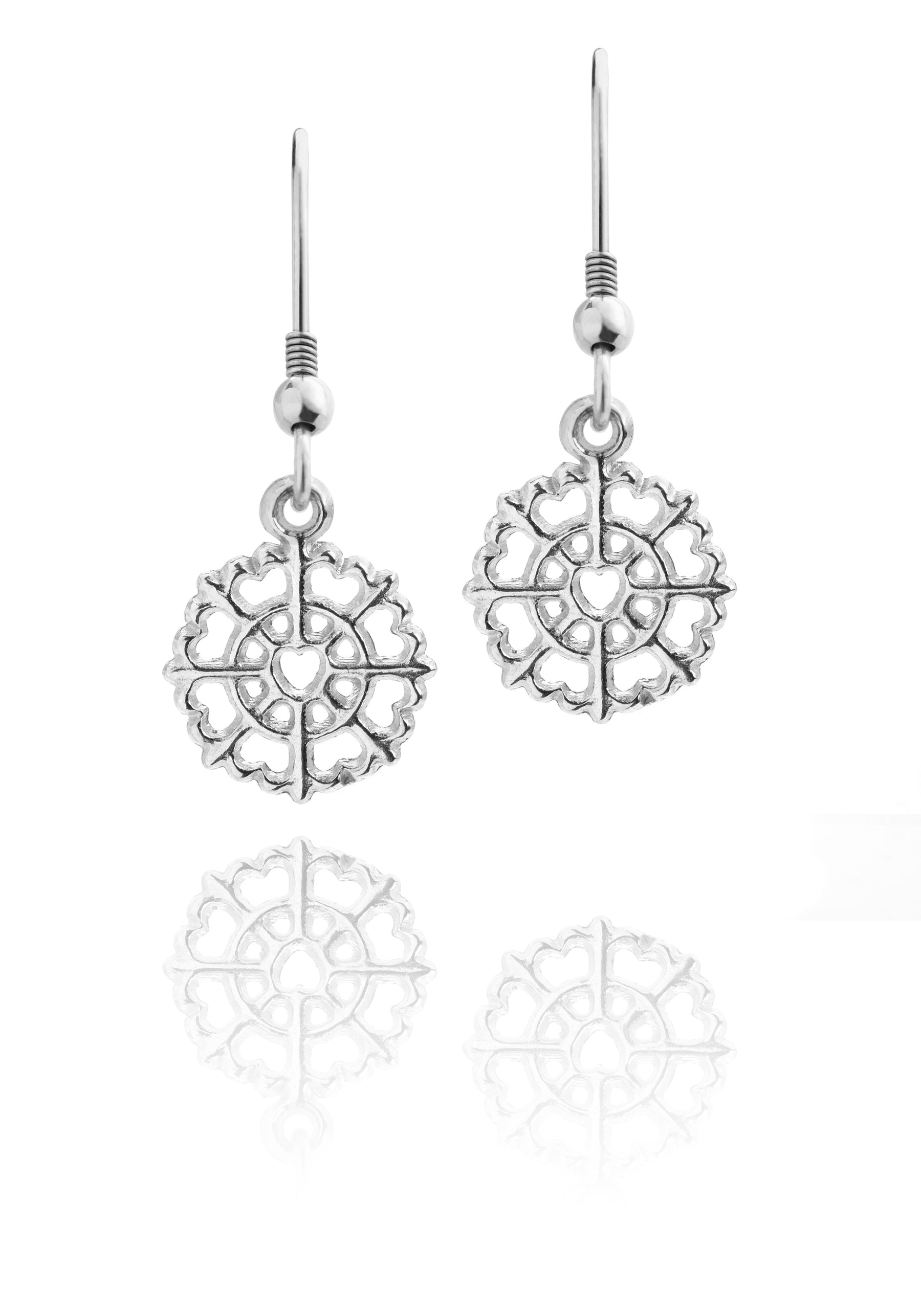 Contin Wheel Cross drop earrings