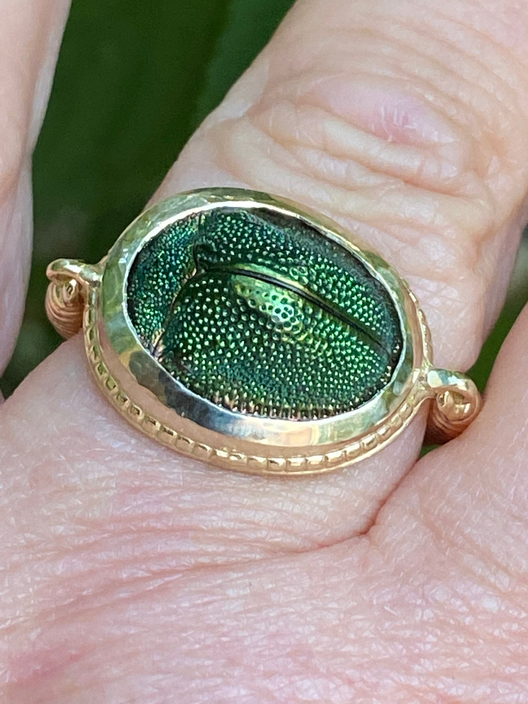 18ct gold Scarab Beetle ring