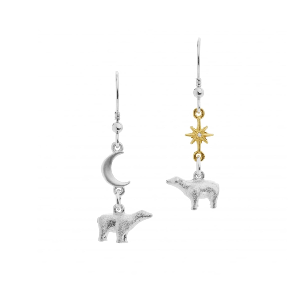 Polar Bear Drop Earrings