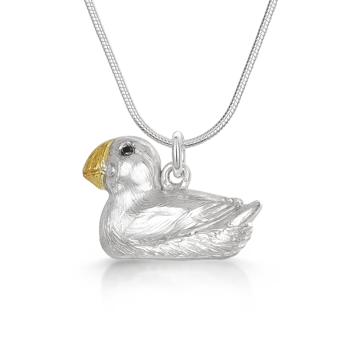Floating puffin