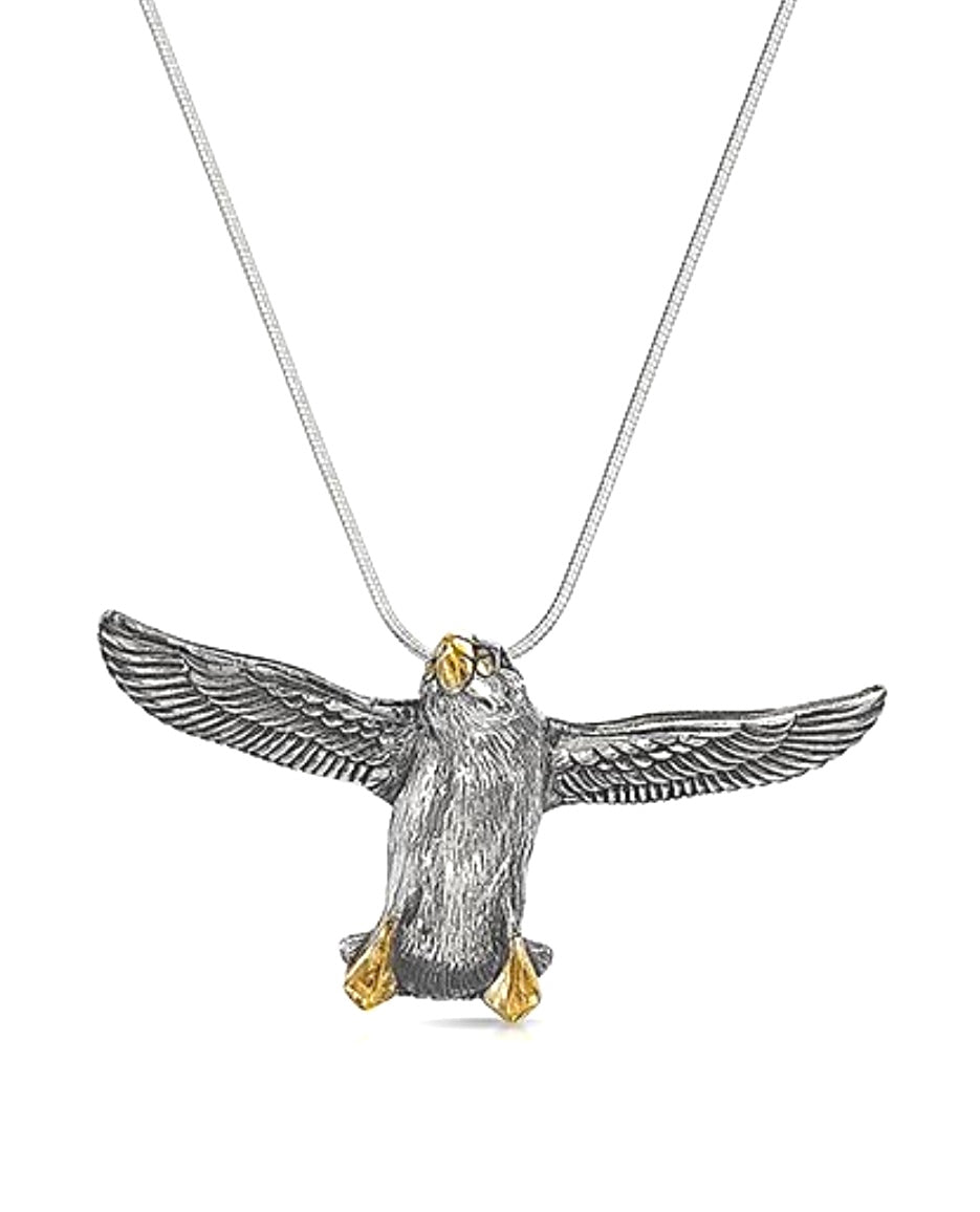 Incoming .. puffin in flight pendant