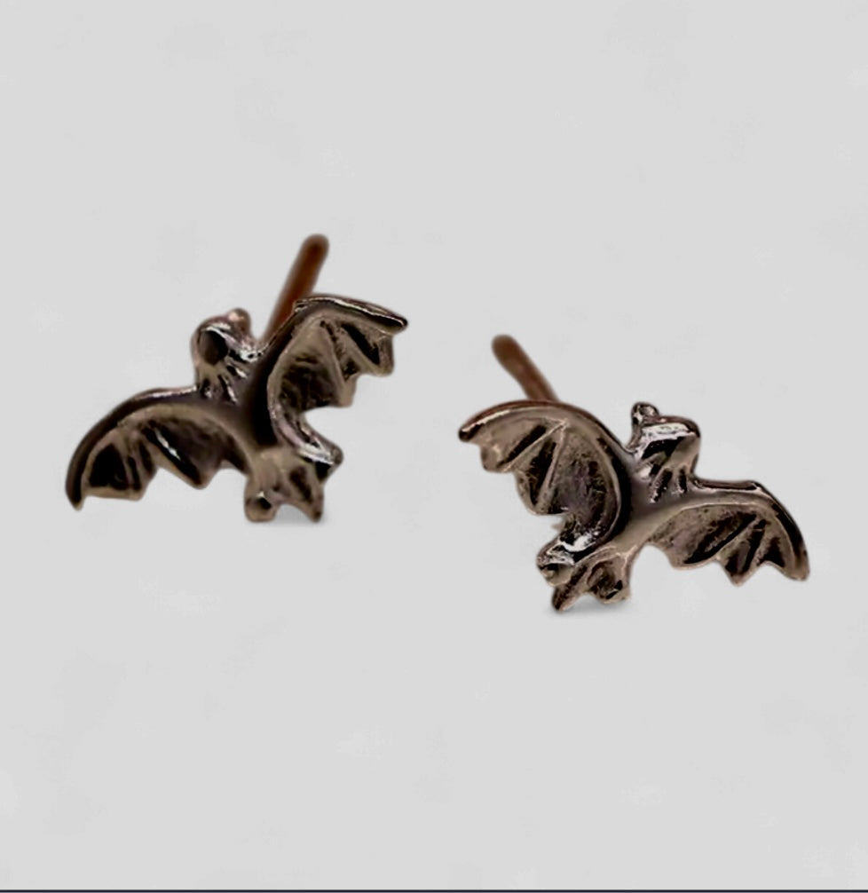 Bat stud earrings