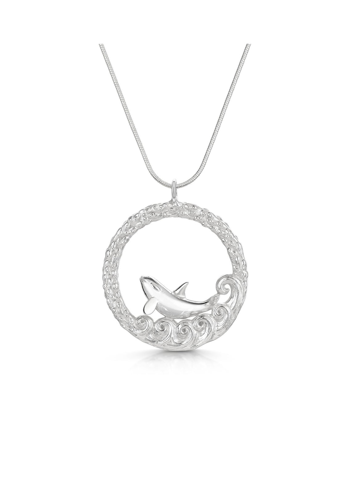 Orca in the waves pendant