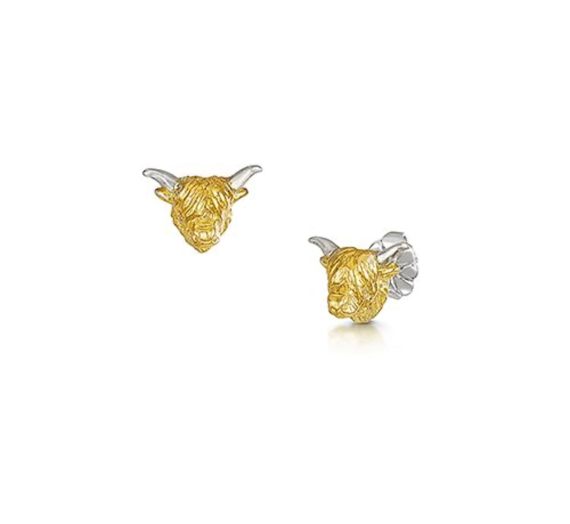 Highland cow stud earrings