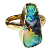 Boulder Opal ring 18ct yellow gold