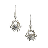 Crab drop earrings