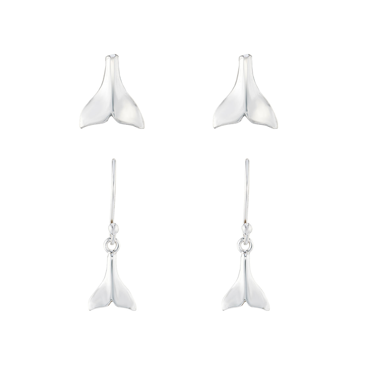 Whale tail earrings