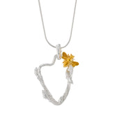 "Bee mine" twig heart pendant