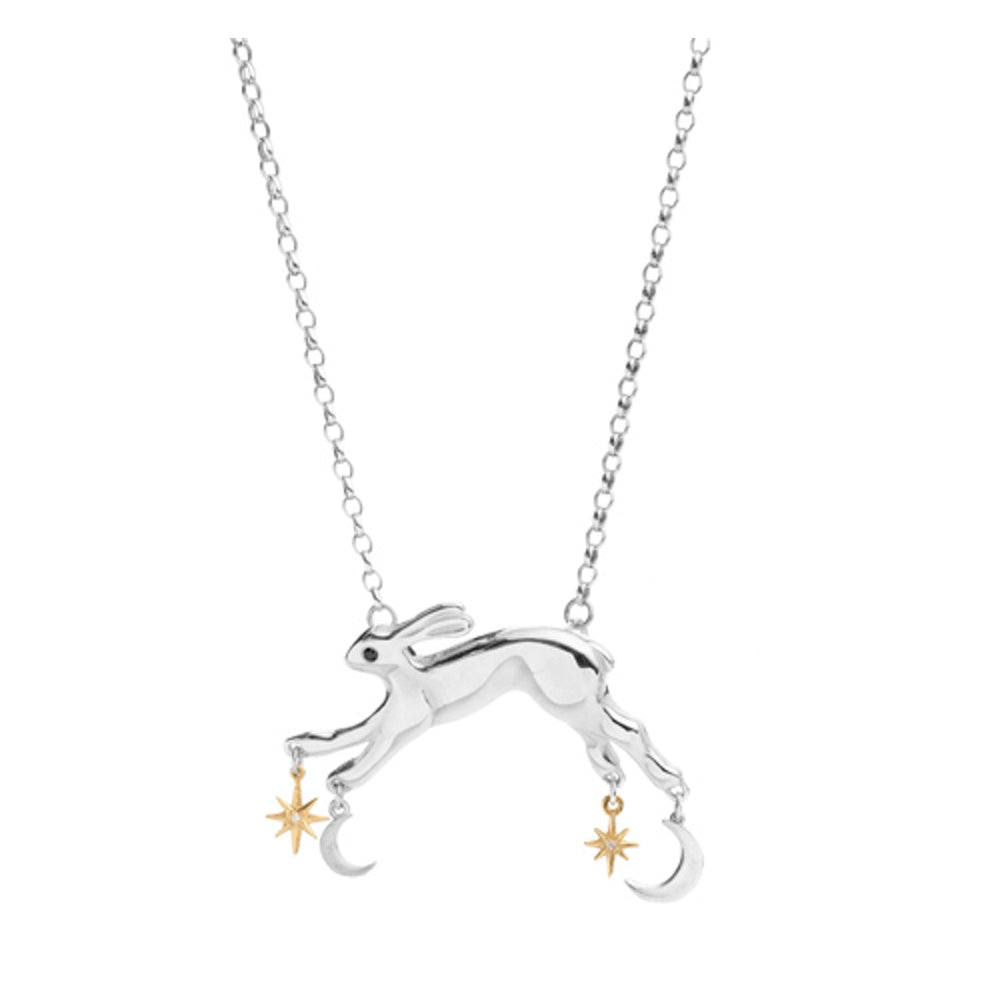 Hare Moon & Stars Necklace