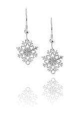 Snowflake drop earrings