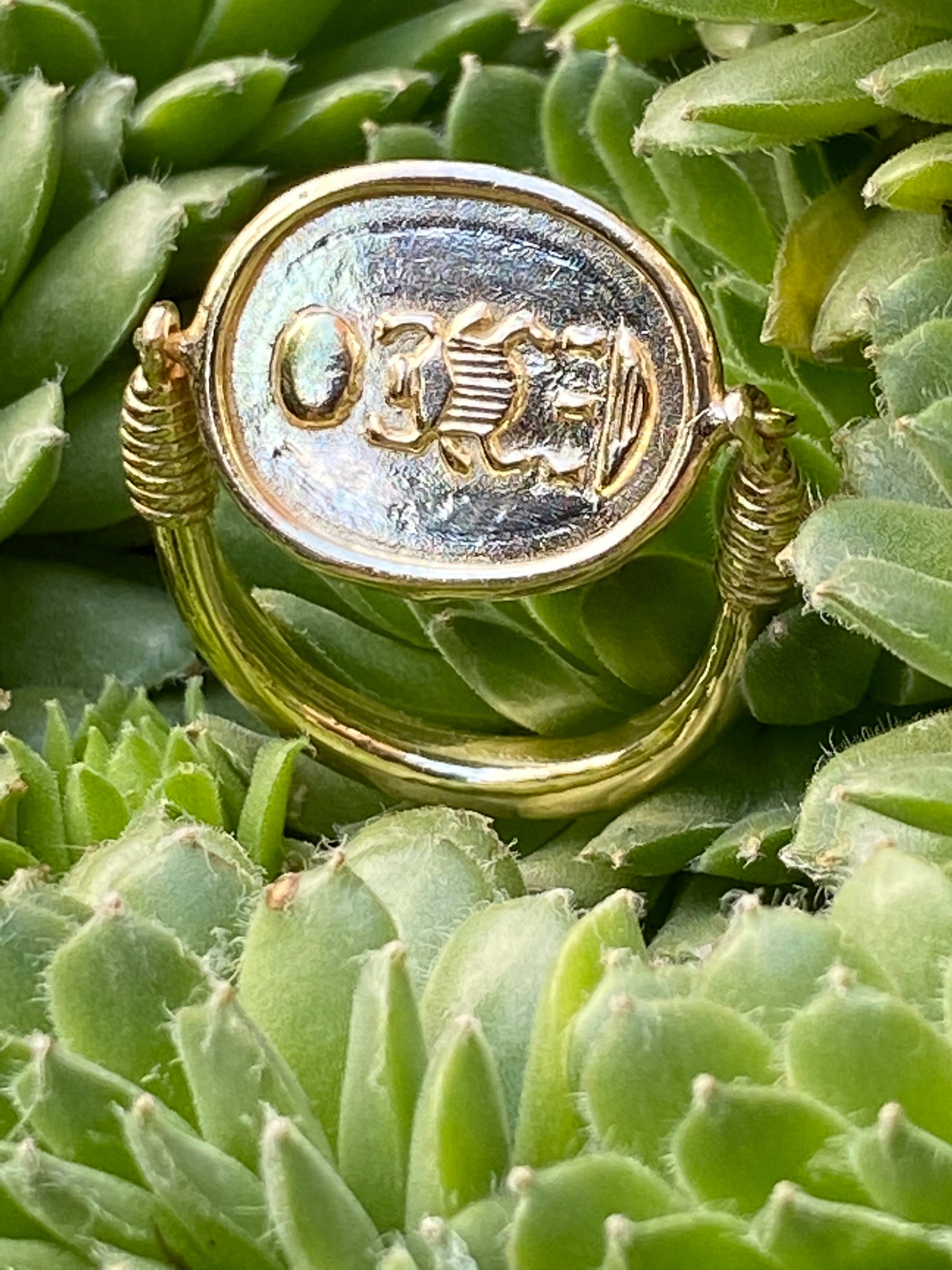 18ct gold Scarab Beetle ring