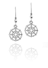 Contin Wheel Cross drop earrings