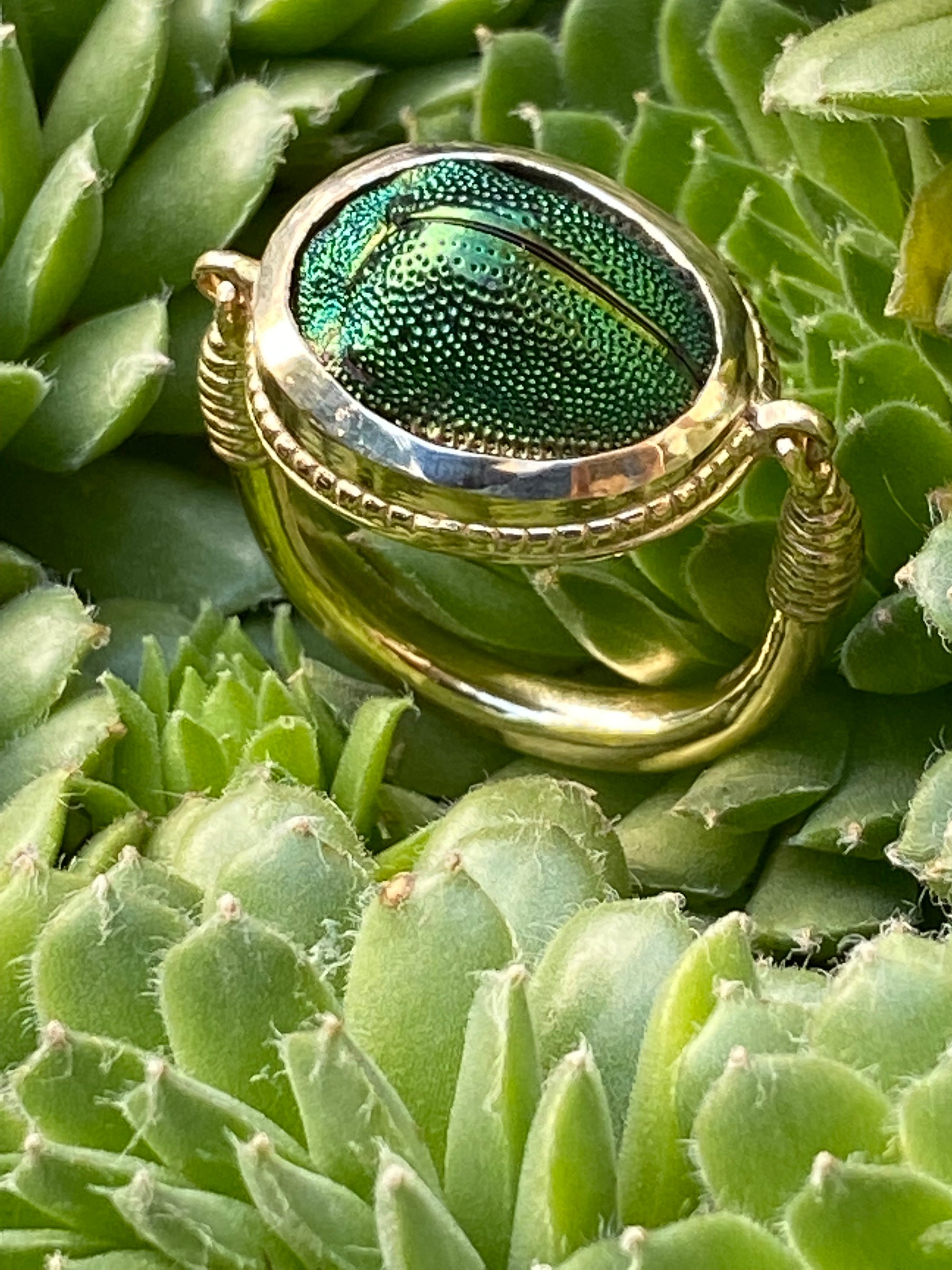 18ct gold Scarab Beetle ring